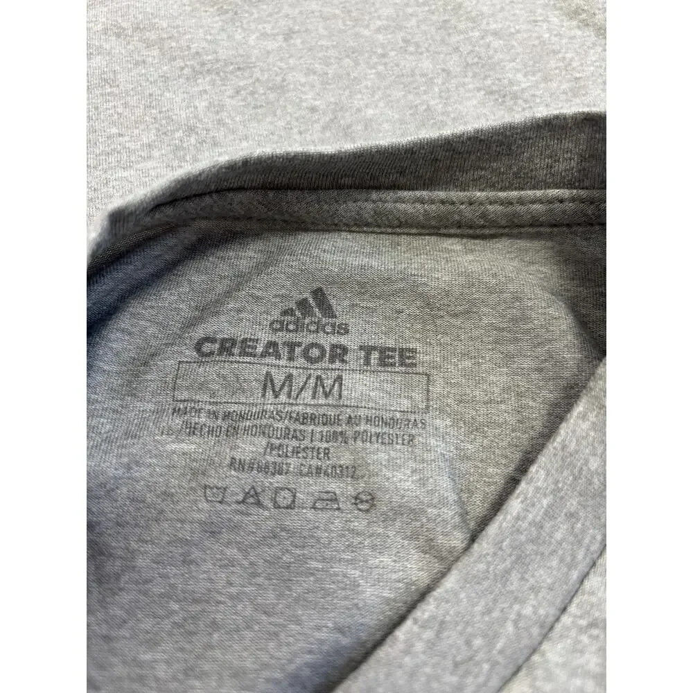 Adidas Men's Creator SS Gray Athletic Short Sleeve Tee Size M